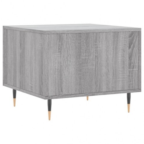 Sofaborde 2 stk. med skuffe 50 x 50 x 40 cm - grå sonoma-eg