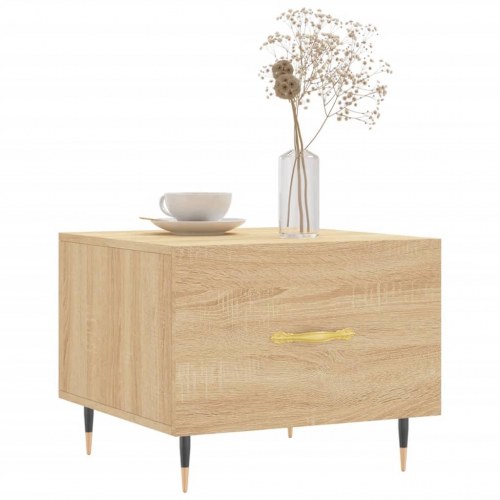 Sofaborde 2 stk. med skuffe - sonoma-eg 50 x 50 x 40 cm