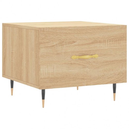 Sofaborde 2 stk. med skuffe - sonoma-eg 50 x 50 x 40 cm