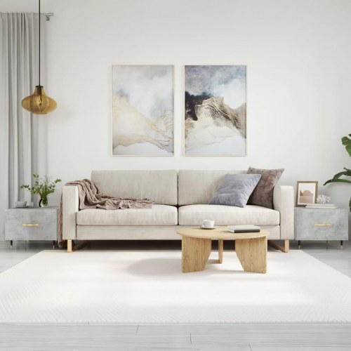 Sofaborde med skuffe 2 stk. - betongrå 50 x 50 x 40 cm
