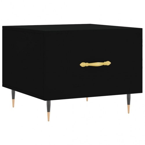 Sofaborde 2 stk. med skuffe 50 x 50 x 40 cm - sort