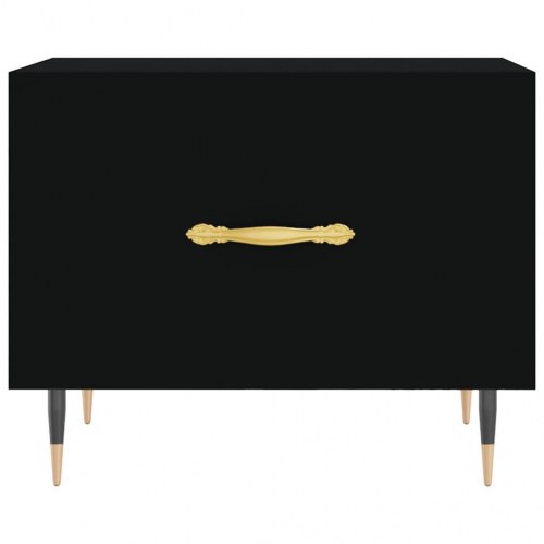 Sofaborde 2 stk. med skuffe 50 x 50 x 40 cm - sort
