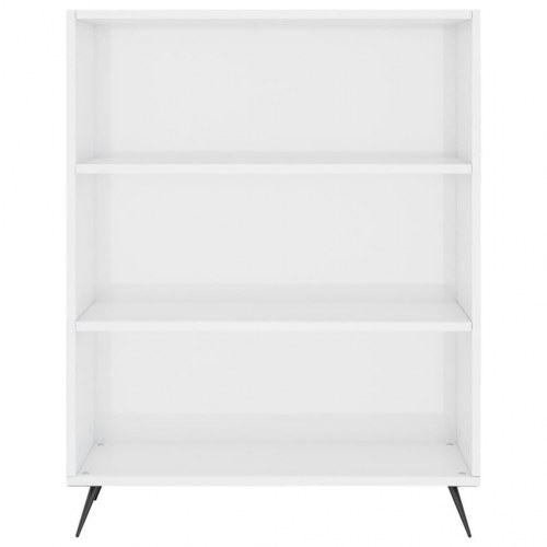 Højskab 69,5x34x180 cm konstrueret træ hvid højglans