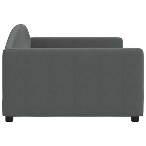 Daybed 100x200 cm stof mørkegrå