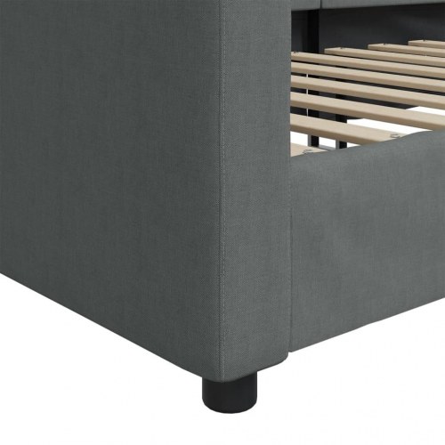 Daybed 90x200 cm i stof - mørkegrå sengeramme
