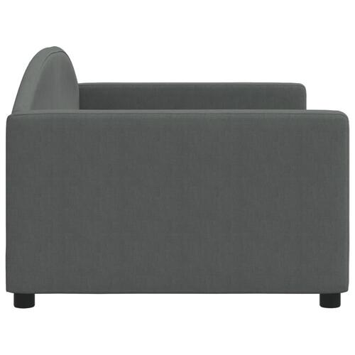 Daybed 90x190 cm stof mørkegrå