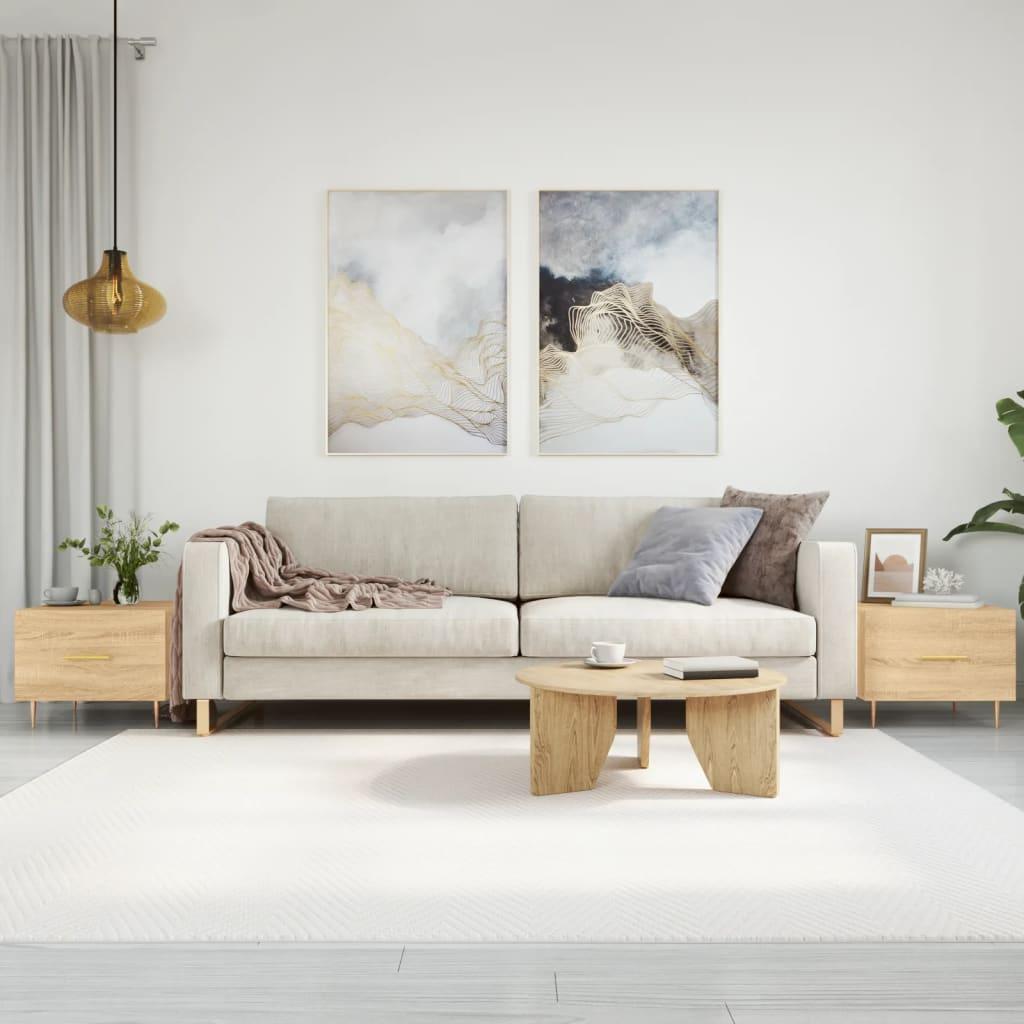 Sofaborde 2 stk. 50x50x40 cm konstrueret træ sonoma-eg billede