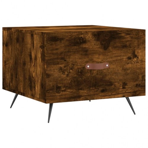 Sofaborde 2 stk. 50x50x40 cm konstrueret træ røget egetræsfarve