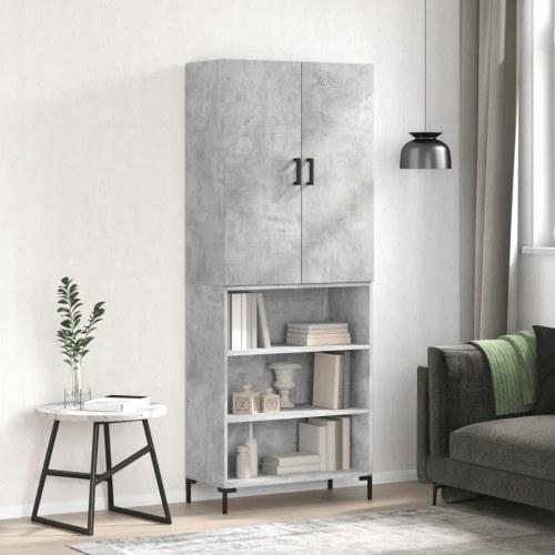 Højskab 69,5×34×180 cm i konstrueret træ - betongrå