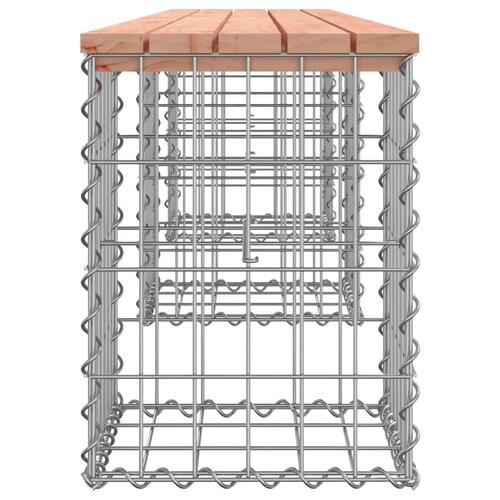 Havebænk med gabiondesign 203x31x42 cm massivt douglasgran