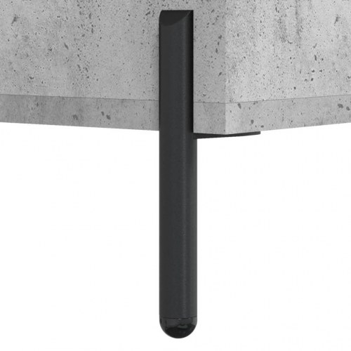 Højskab med glaslåge 34,5×34×180 cm - betongrå konstrueret træ