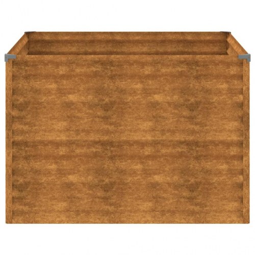 Højbed 100×100×69 cm i cortenstål - firkantet plantekasse
