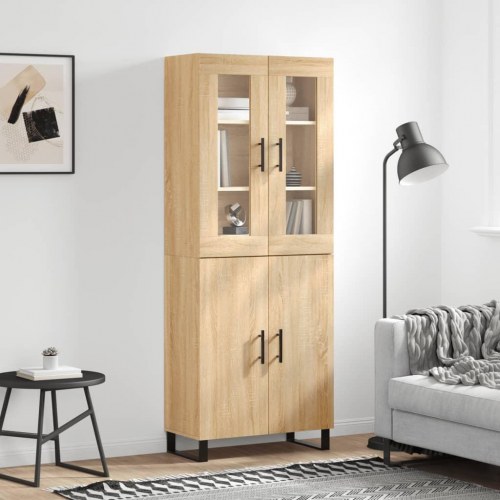 Højskab 69,5×34×180 cm i konstrueret træ - sonoma-eg