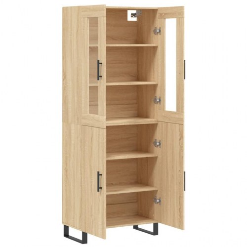 Højskab 69,5×34×180 cm i konstrueret træ - sonoma-eg