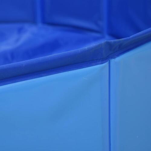 Foldbart hundebassin 80 x 20 cm PVC blå
