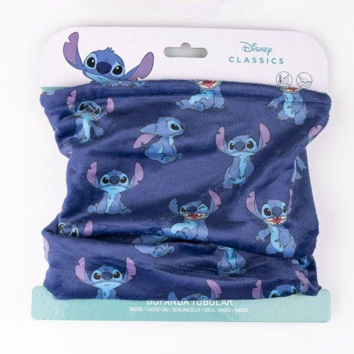 Halstørklæde/neck warmer til børn - Stitch, mørkeblå