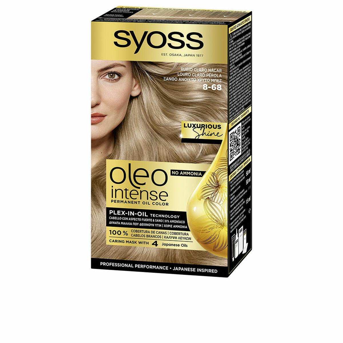 Permanente hårfarve Syoss Oleo Intense Klar Blond 8-68