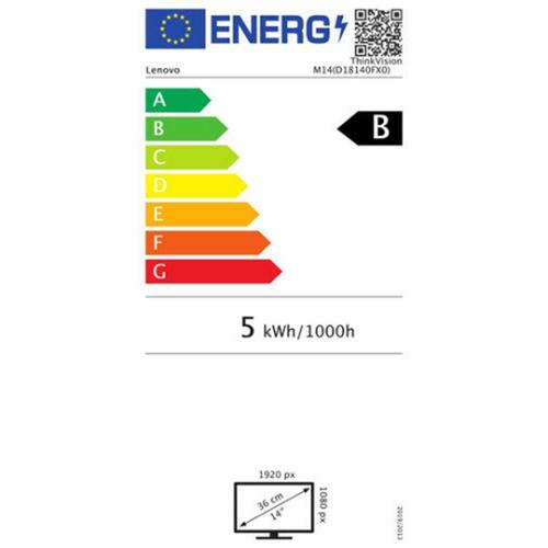 Skærm Lenovo ThinkVision M14 14" LED IPS LCD 60 Hz