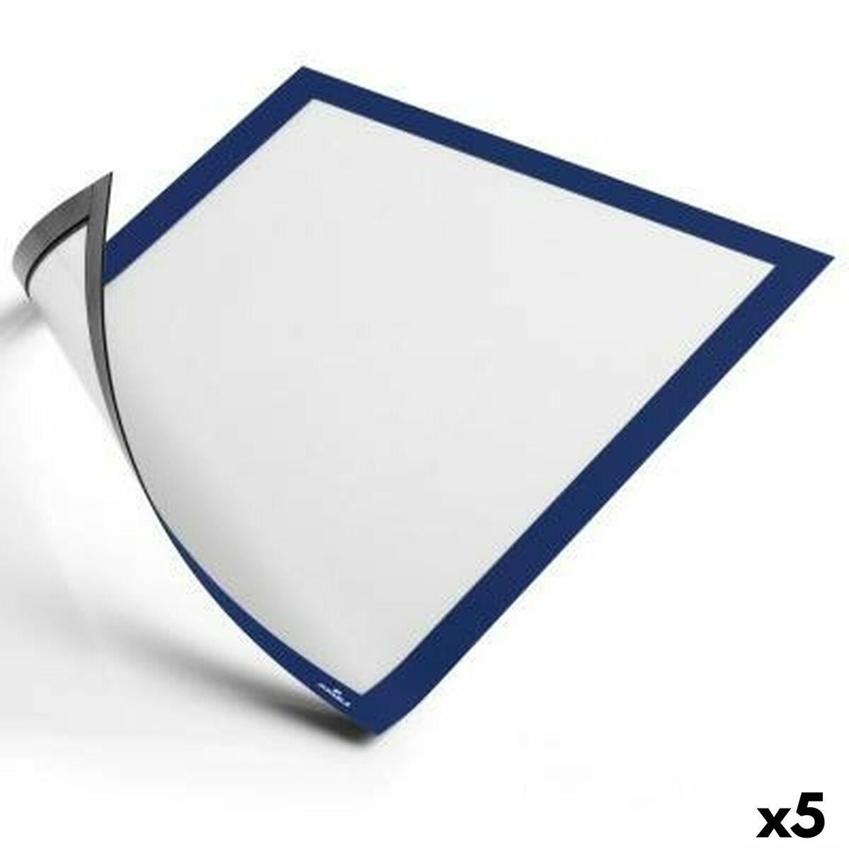 Durable informationsramme magnetisk A4 - mørkeblå (5 stk.)