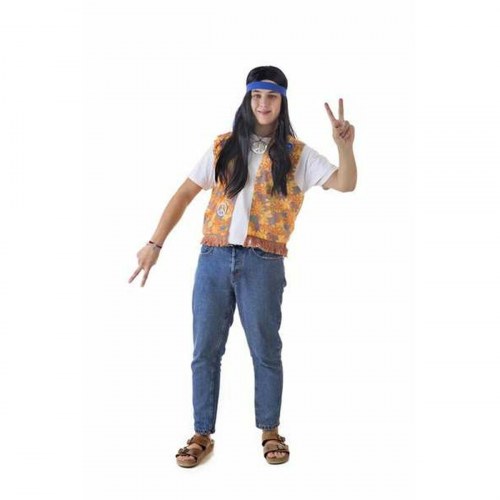 Hippie kostume til voksne - 2 dele, str. M