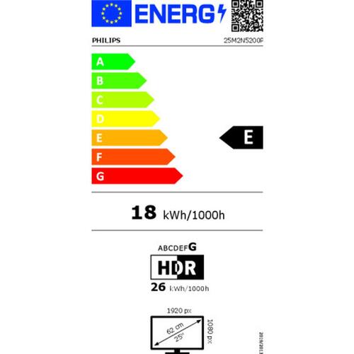 Skærm Philips Evnia 25M2N5200P 24,5" IPS HDR10 Flicker free 50-60 Hz