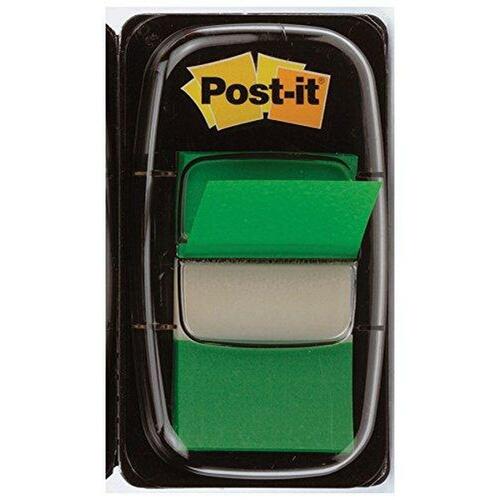 Klæbende huskesedler Post-it Index 25 x 43 mm Grøn (3 enheder)