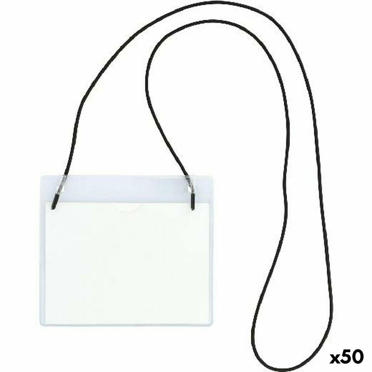 Grafoplas nøglesnor med ID-kortholder - 50 stk, gennemsigtig