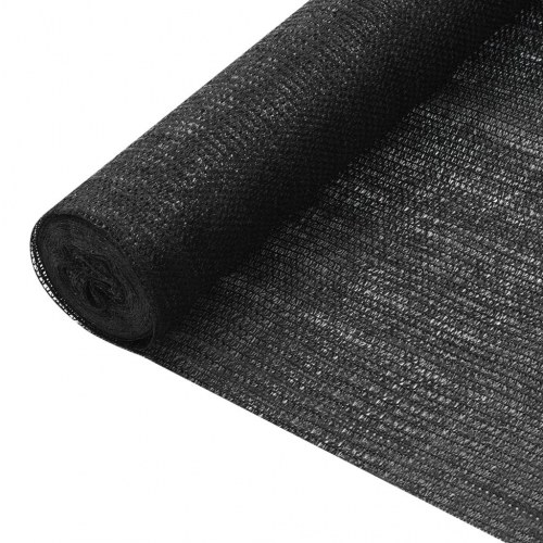 Afskærmningsnet 2 × 50 m - HDPE 75 g/m², sort