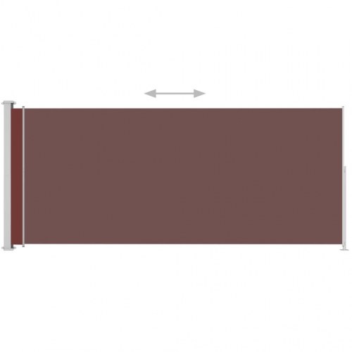 Sammenrullelig sidemarkise til terrasse 180×500 cm - brun