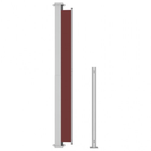 Sammenrullelig sidemarkise til terrasse 180×500 cm - brun