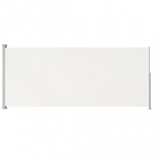Sammenrullelig sidemarkise til terrasse 220 × 500 cm - cremefarvet