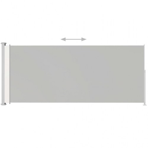 Sammenrullelig sidemarkise til terrasse 220 × 500 cm - cremefarvet