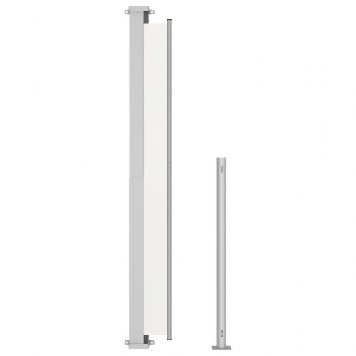Sammenrullelig sidemarkise til terrasse 220 × 500 cm - cremefarvet