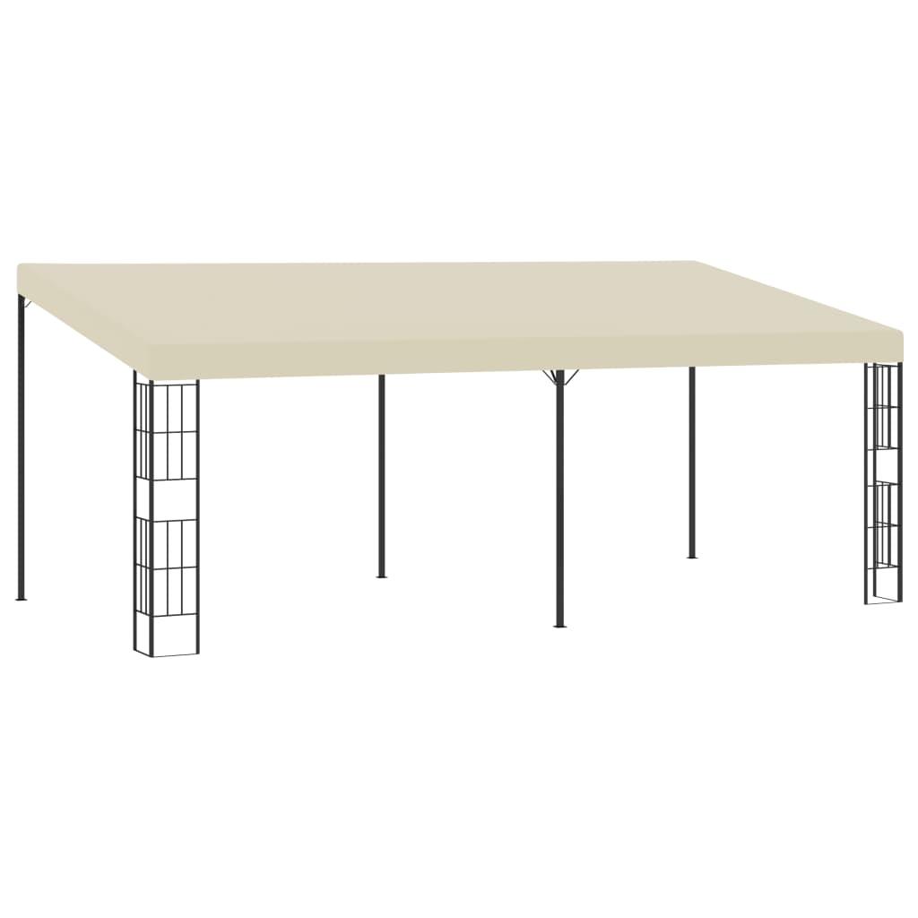 Vægmonteret pavillon 3x6 m stof cremefarvet