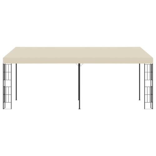 Vægmonteret pavillon 3x6 m stof cremefarvet