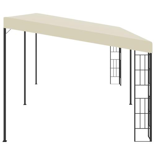 Vægmonteret pavillon 3x6 m stof cremefarvet
