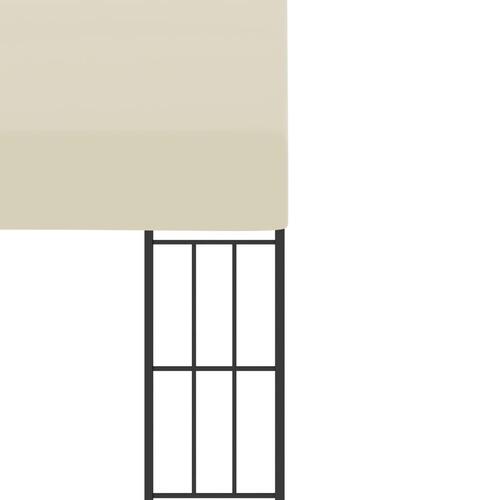 Vægmonteret pavillon 3x6 m stof cremefarvet