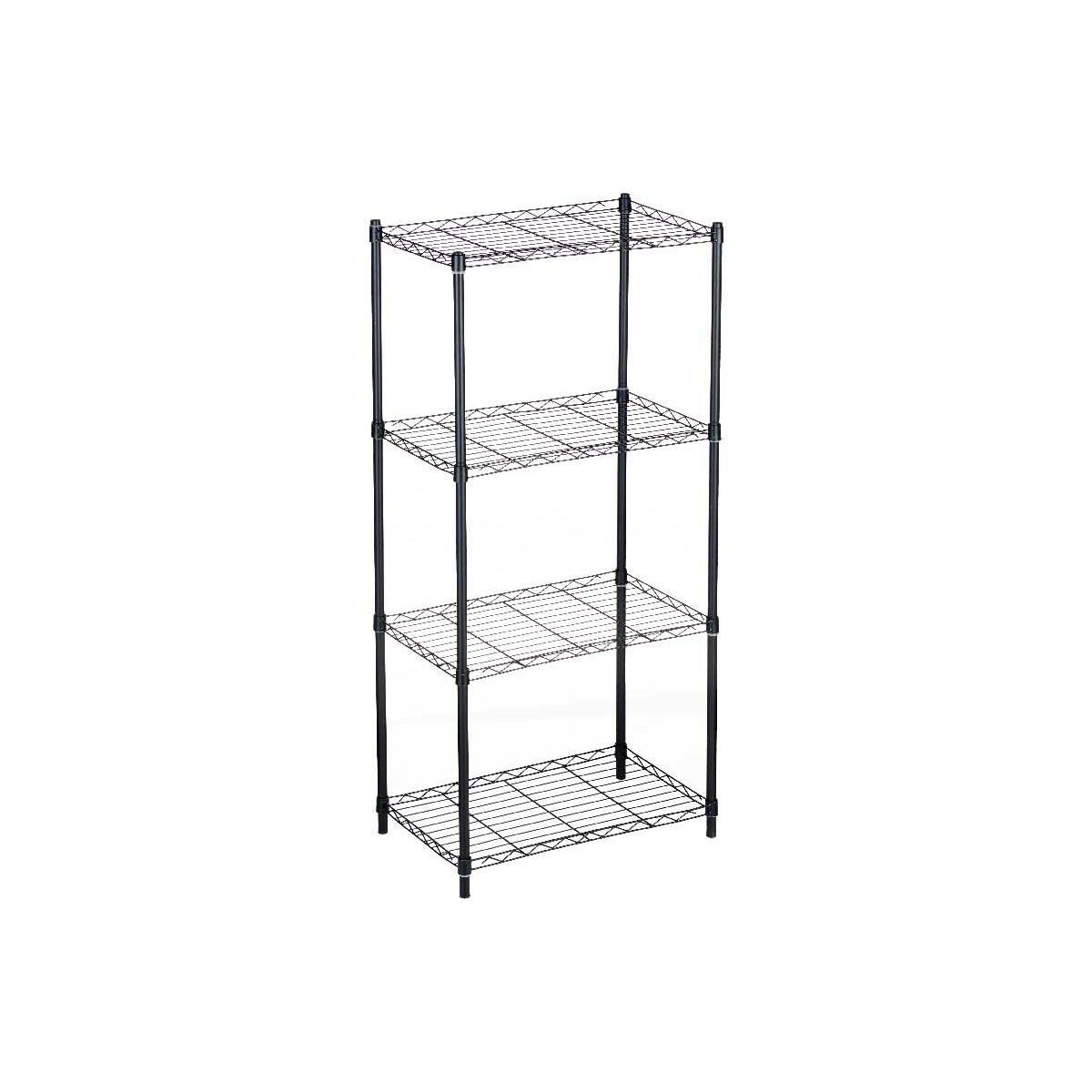 Hylder 56 x 35 x 120 cm Sort Metal Plastik