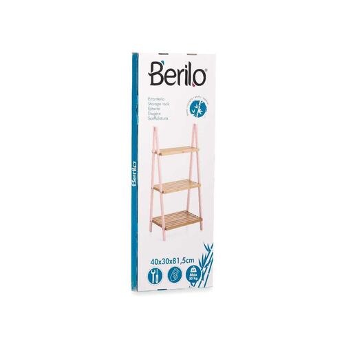 Badeværelse reol Pink Natur Bambus Fyr 40,3 x 81,5 x 30 cm