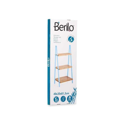 Badeværelse reol Blå Natur Bambus Fyr 40,3 x 81,5 x 30 cm