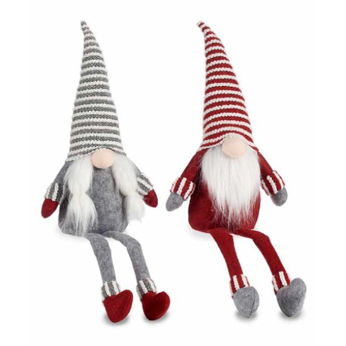 Krist+ dekorativ dværgfigur - Rød/Grå, 25 × 36 × 30 cm