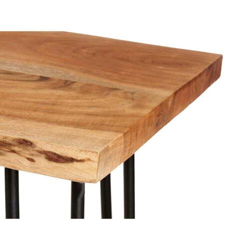 TV-bord Live Edge 140 x 37 x 52 cm Brun Sort Akacie
