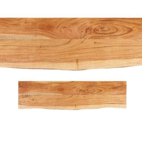 TV-bord Live Edge 140 x 37 x 52 cm Brun Sort Akacie