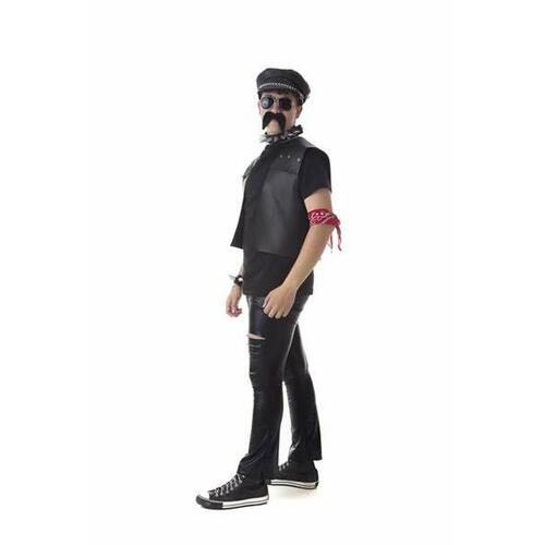 Kostume til voksne Rocker (6 Dele) L