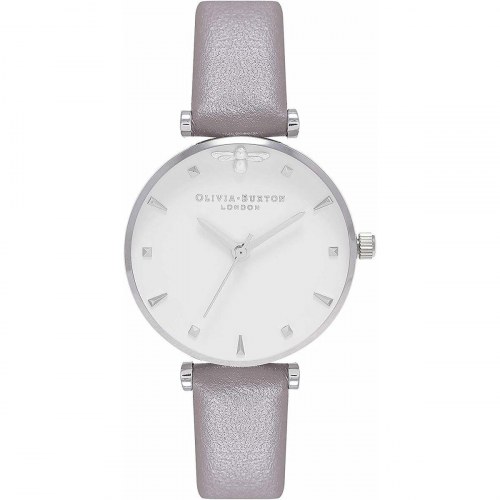 Olivia Burton dameur OB16AM144, grå rem (Ø 30 mm)