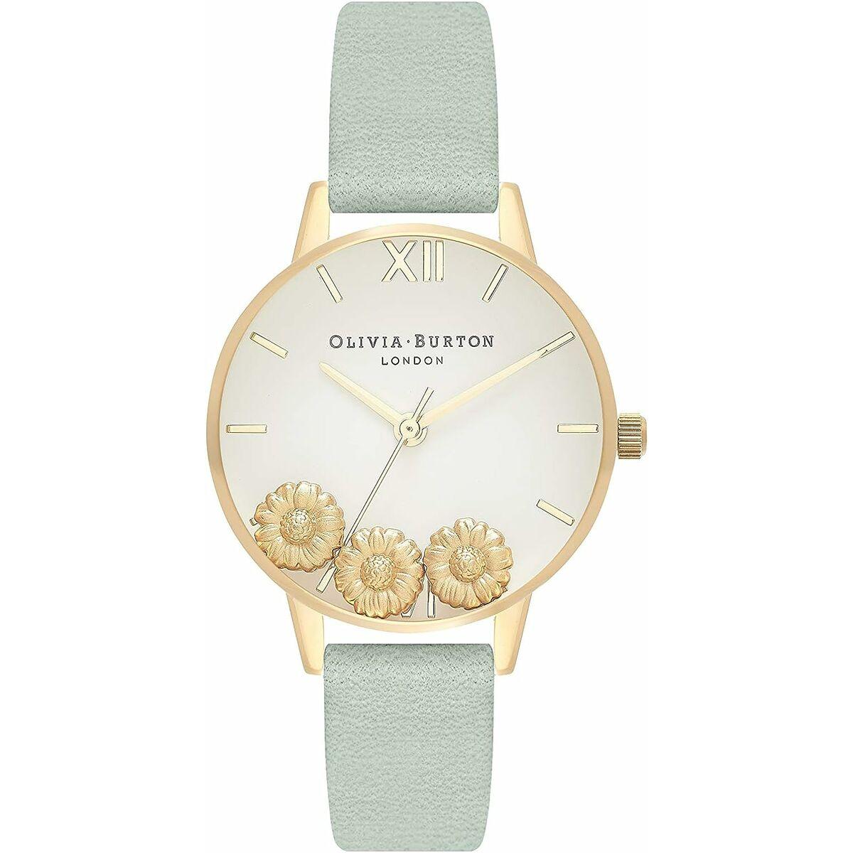 Olivia Burton dameur OB16CH17 - armbåndsur, Ø 30 mm, grøn rem