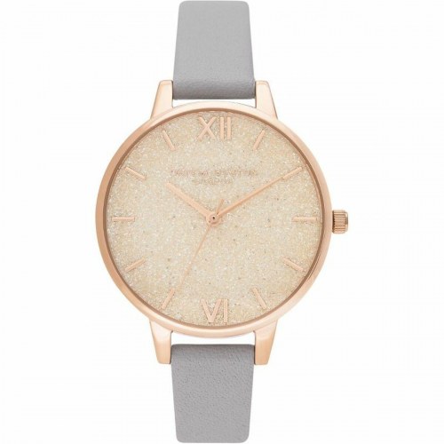 Olivia Burton dameur OB16GD45, grå rem - Ø 34 mm