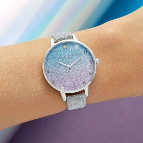 Olivia Burton dameur OB16US49, 34 mm, grå rem