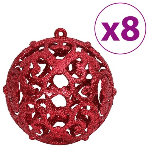 Julekugler 100 stk. 3/4/6 cm - vinrød
