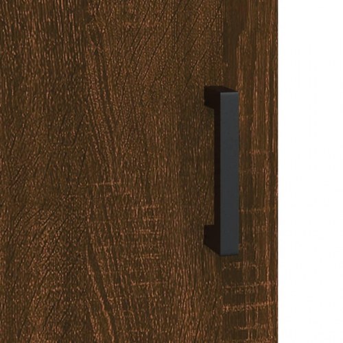 Skab 90x34x80 cm konstrueret træ brun egetræsfarve